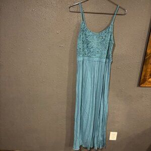 Blue Time & Tru Lace Maxi Dress